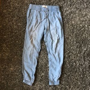 Soft mock-denim jogger pants